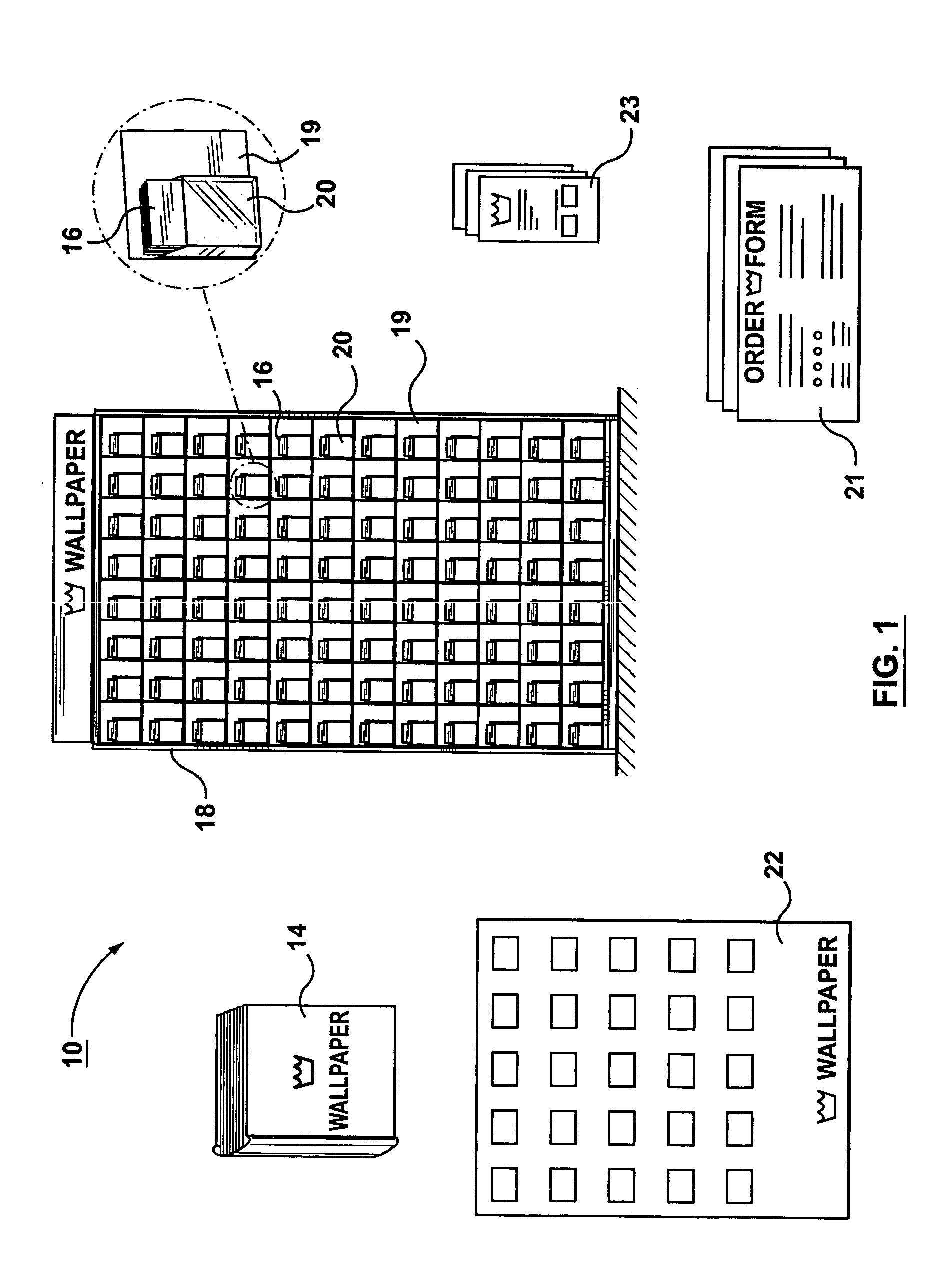 System for displaying wallpaper samples