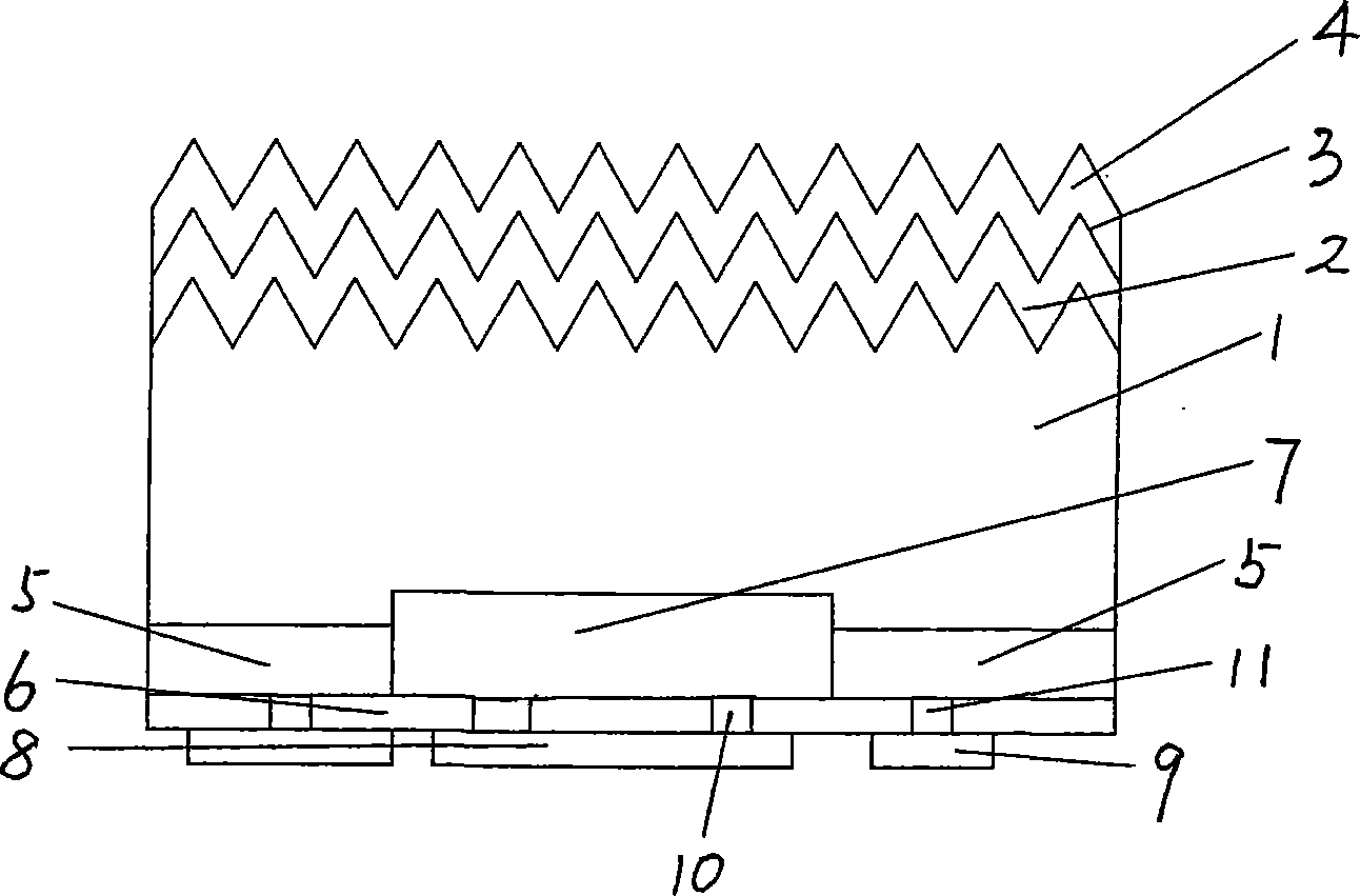 N-type underlay single-side extraction electrode crystal silicon cell and its making method