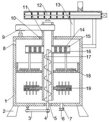 Energy-saving and environment-friendly type waste water treatment equipment based on recycle mixing principle