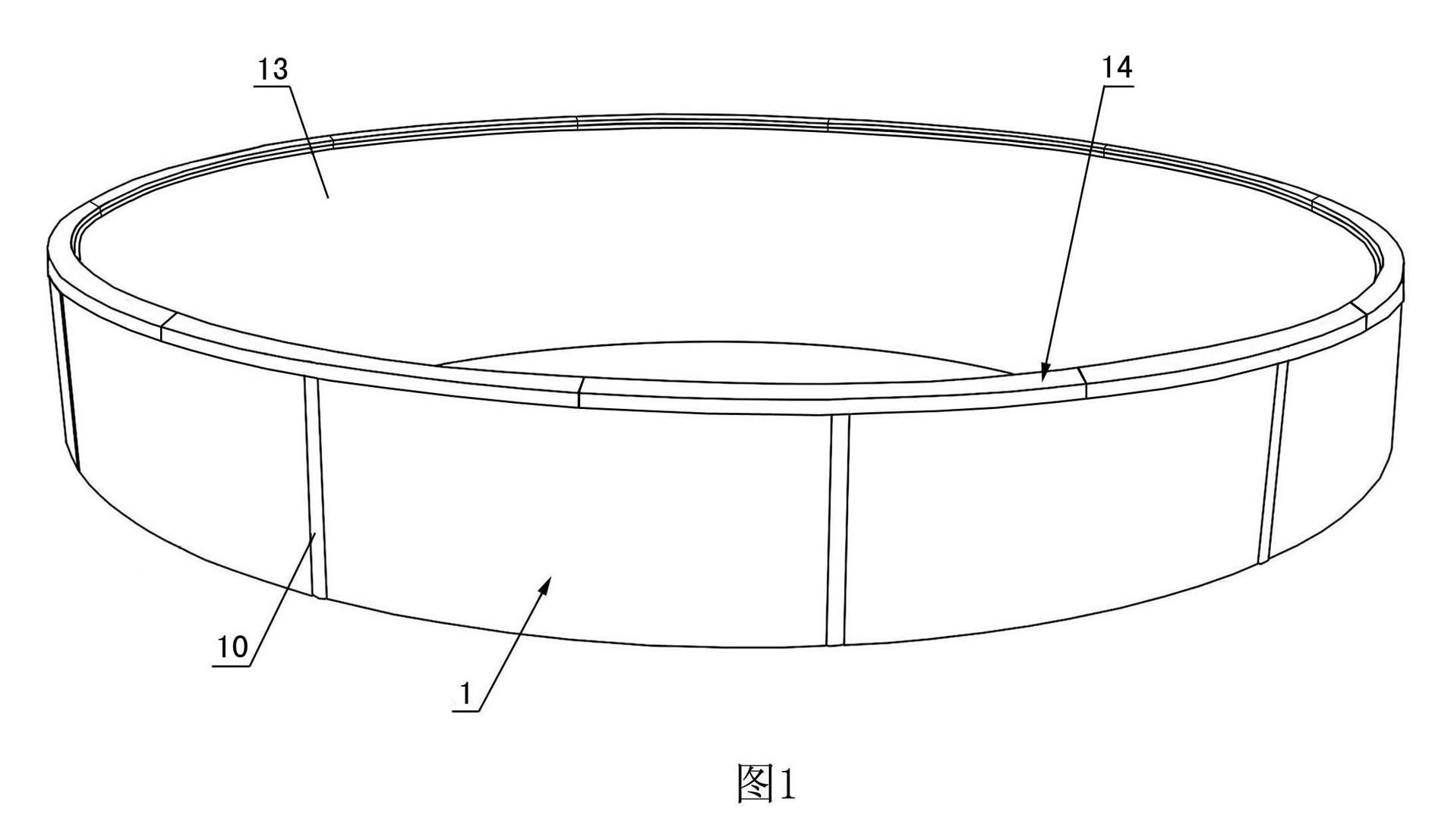 Fast inlaying grafting assembly swimming pool