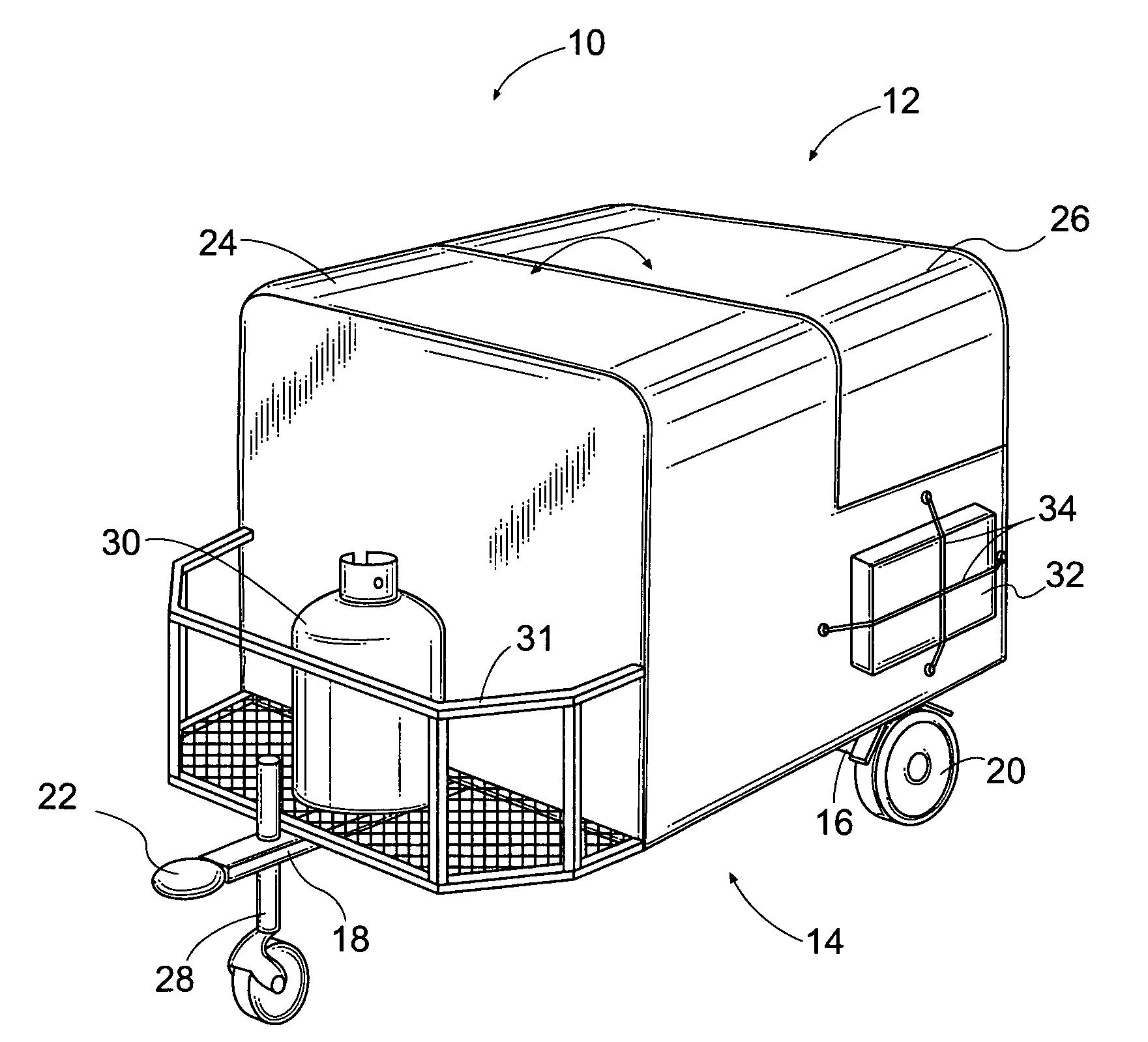 Mobile camping facility and method for constructing same