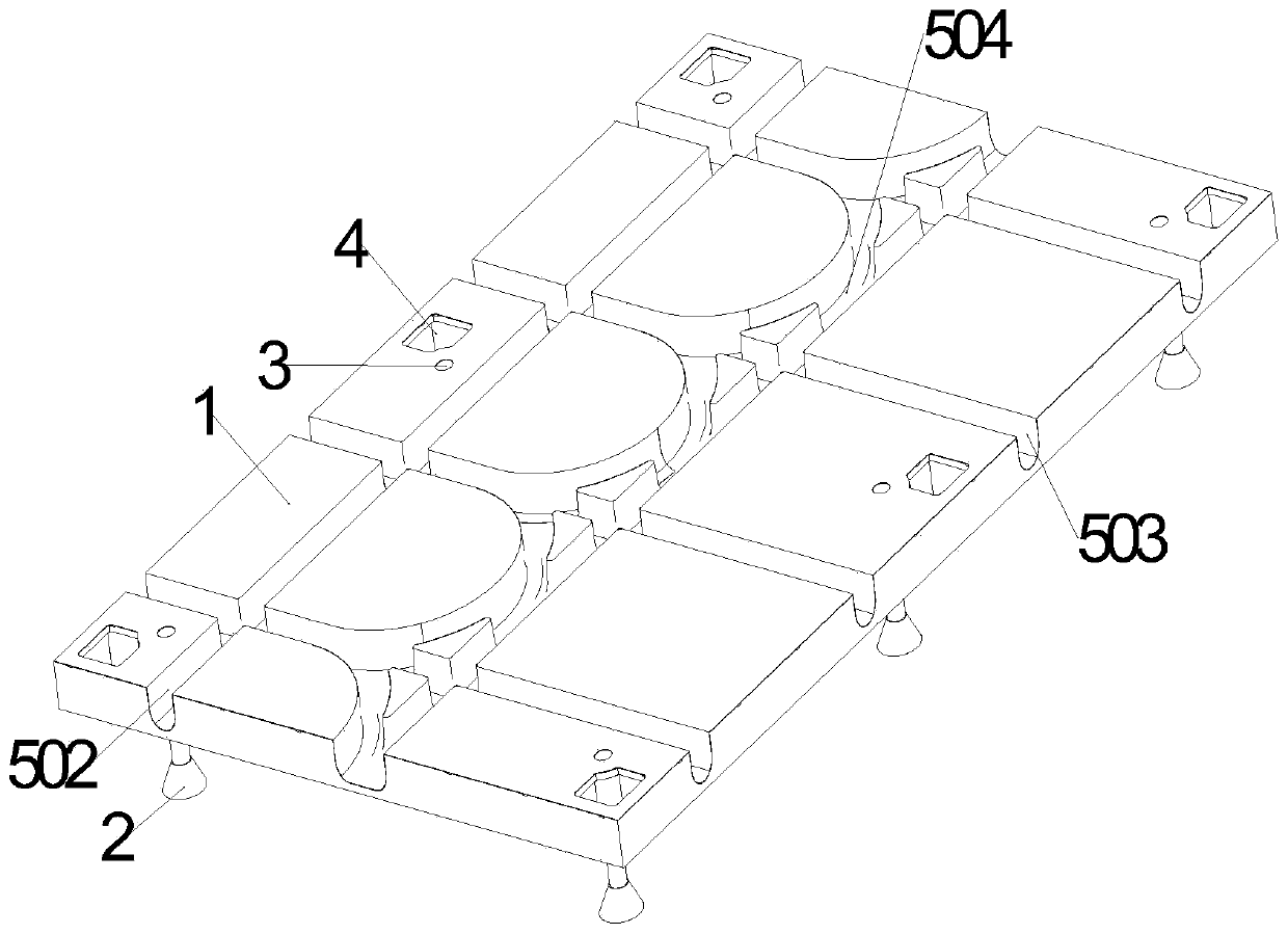 Fabricated overhead leveling floor heating module and production method and mounting method thereof