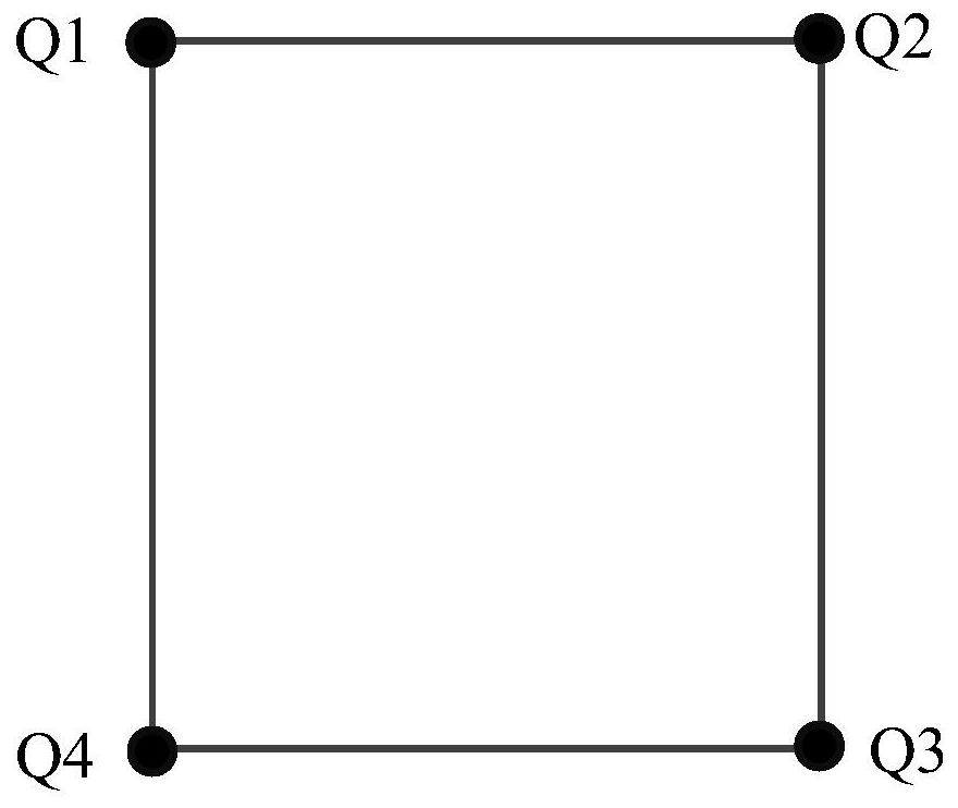 Cross connection line processing method and device of quantum connected graph, terminal and storage medium