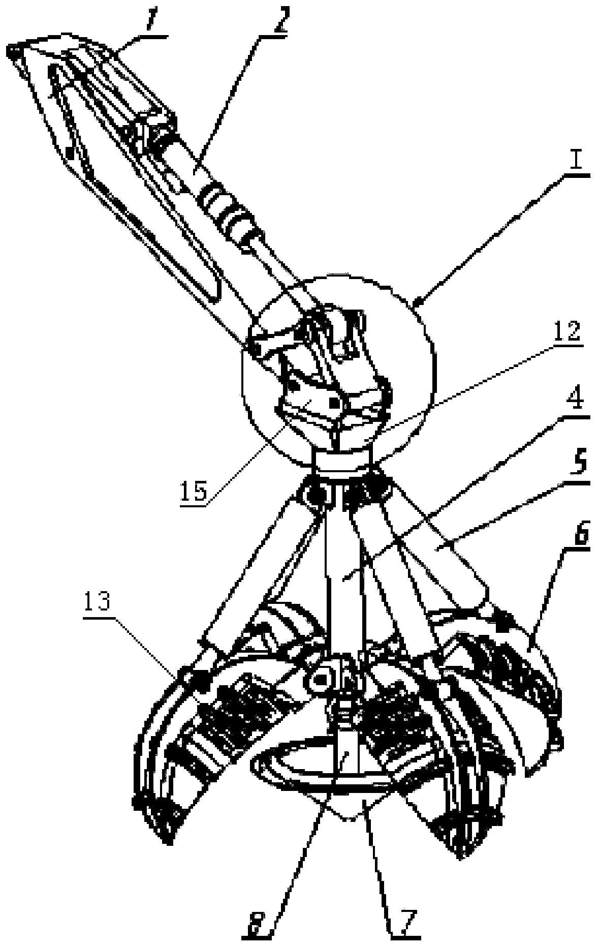 River channel dredging grab bucket device