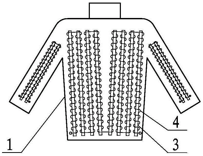 An electromagnetic heat therapy suit and its matching power supply backpack