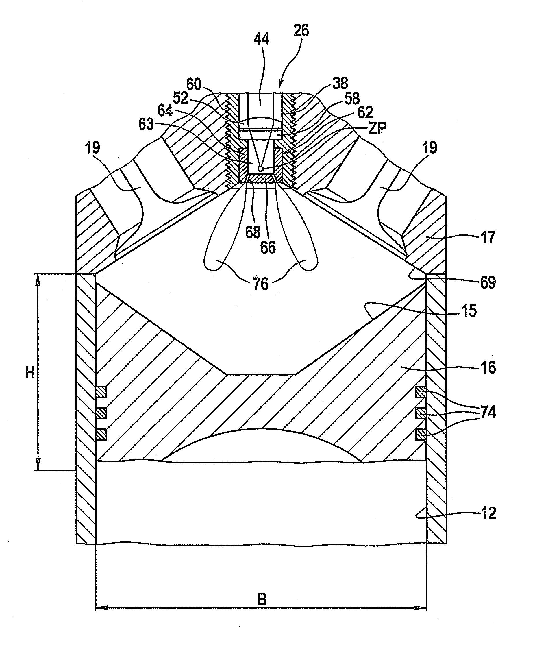 Gas engine having a laser ignition device