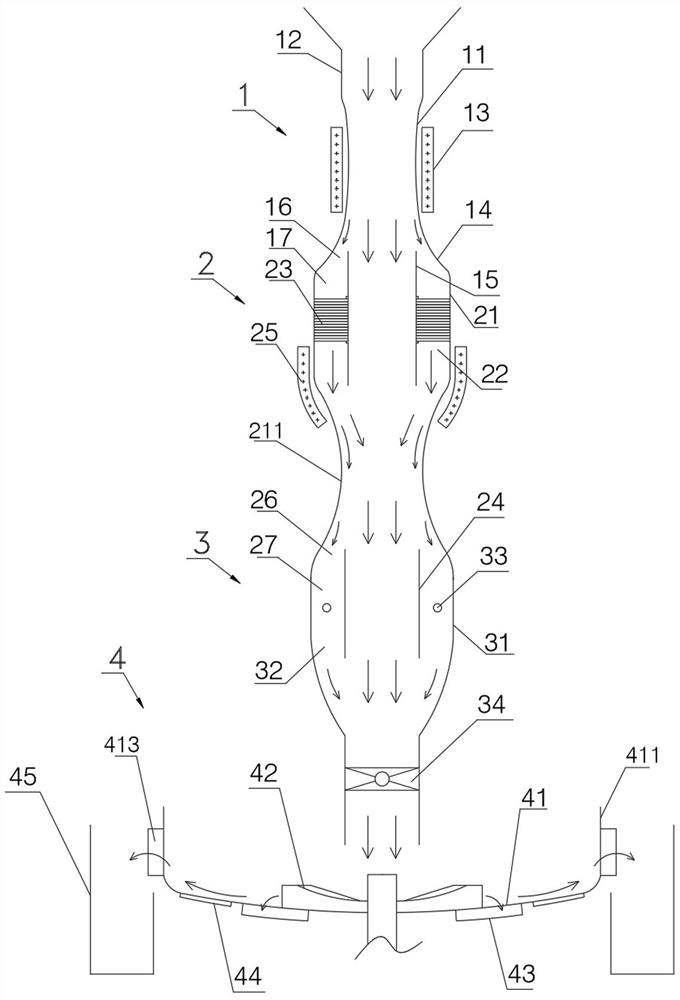 Fluorine-containing wastewater treatment device and method