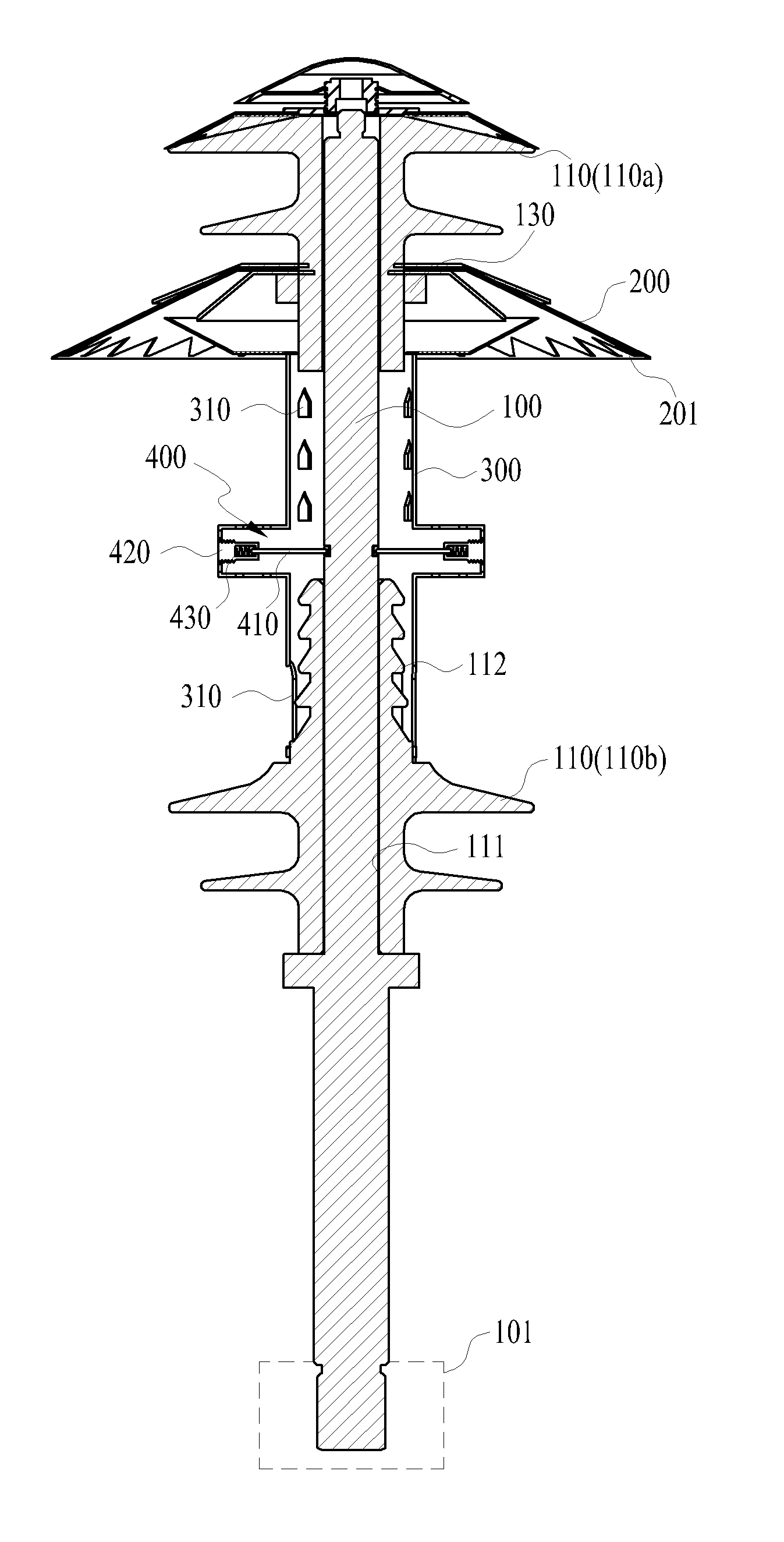 Bipolar lightning protection apparatus having light emitting unit