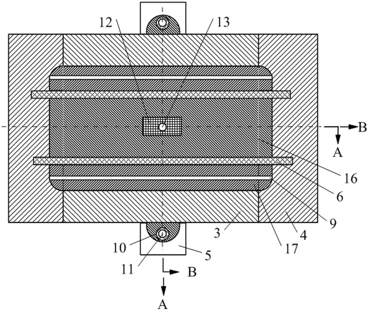 Continuous casting method and device for aluminum alloy compounded ingot