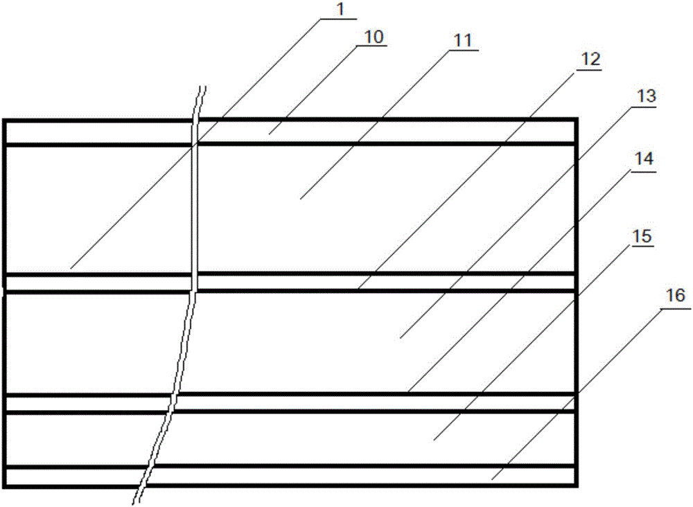 Hollow decorative material baseboard formed by pressing mountain flour