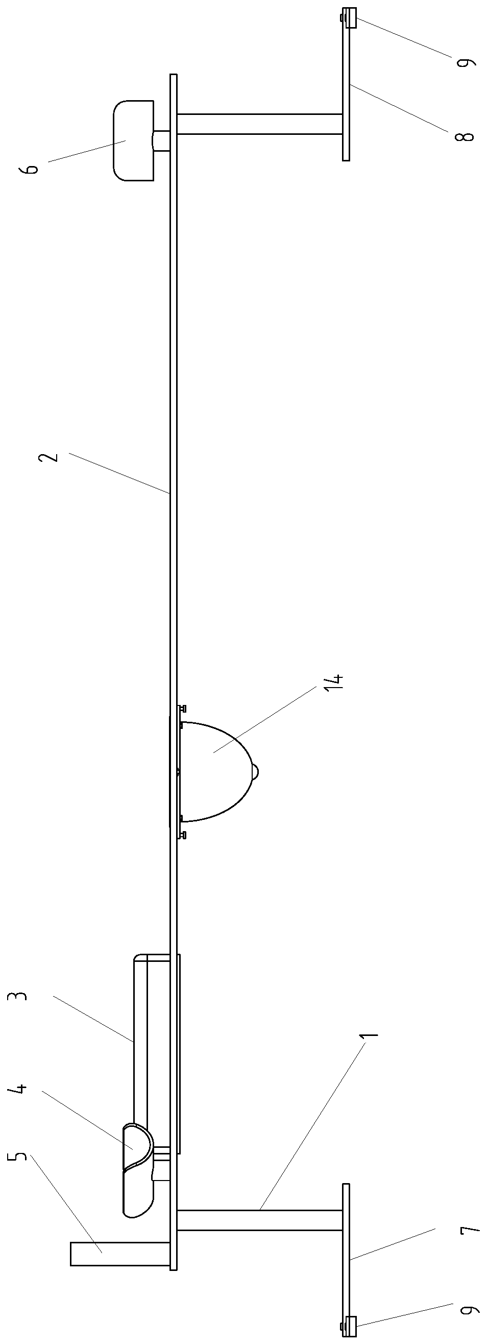 Body position fixing device for spiral tomography of patient with large breasts after breast-conserving surgery