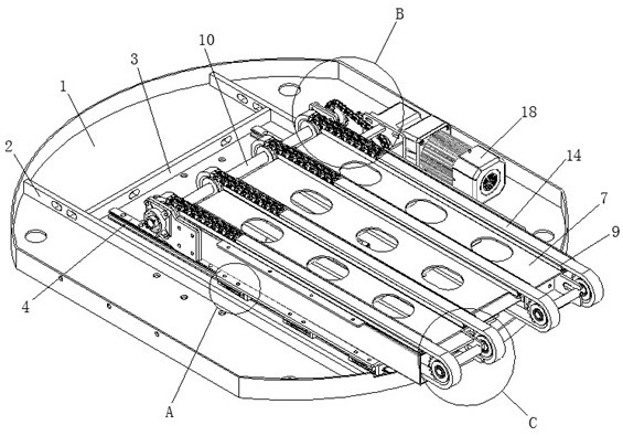 Telescopic winding machine rotating disc