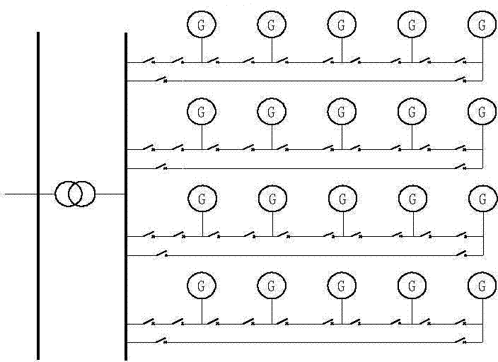 Method for selecting type of topological structure of offshore wind power plant current collecting system