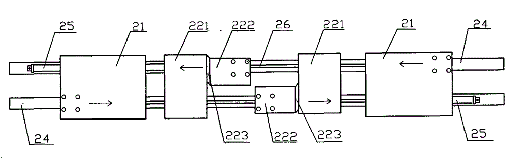 Handle folding device of double line plastic bag folding machine