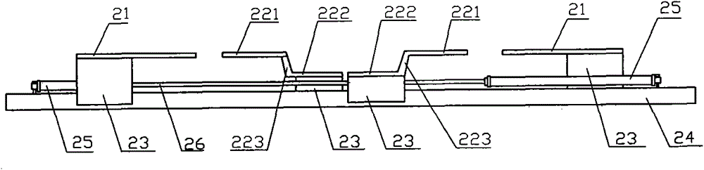 Handle folding device of double line plastic bag folding machine