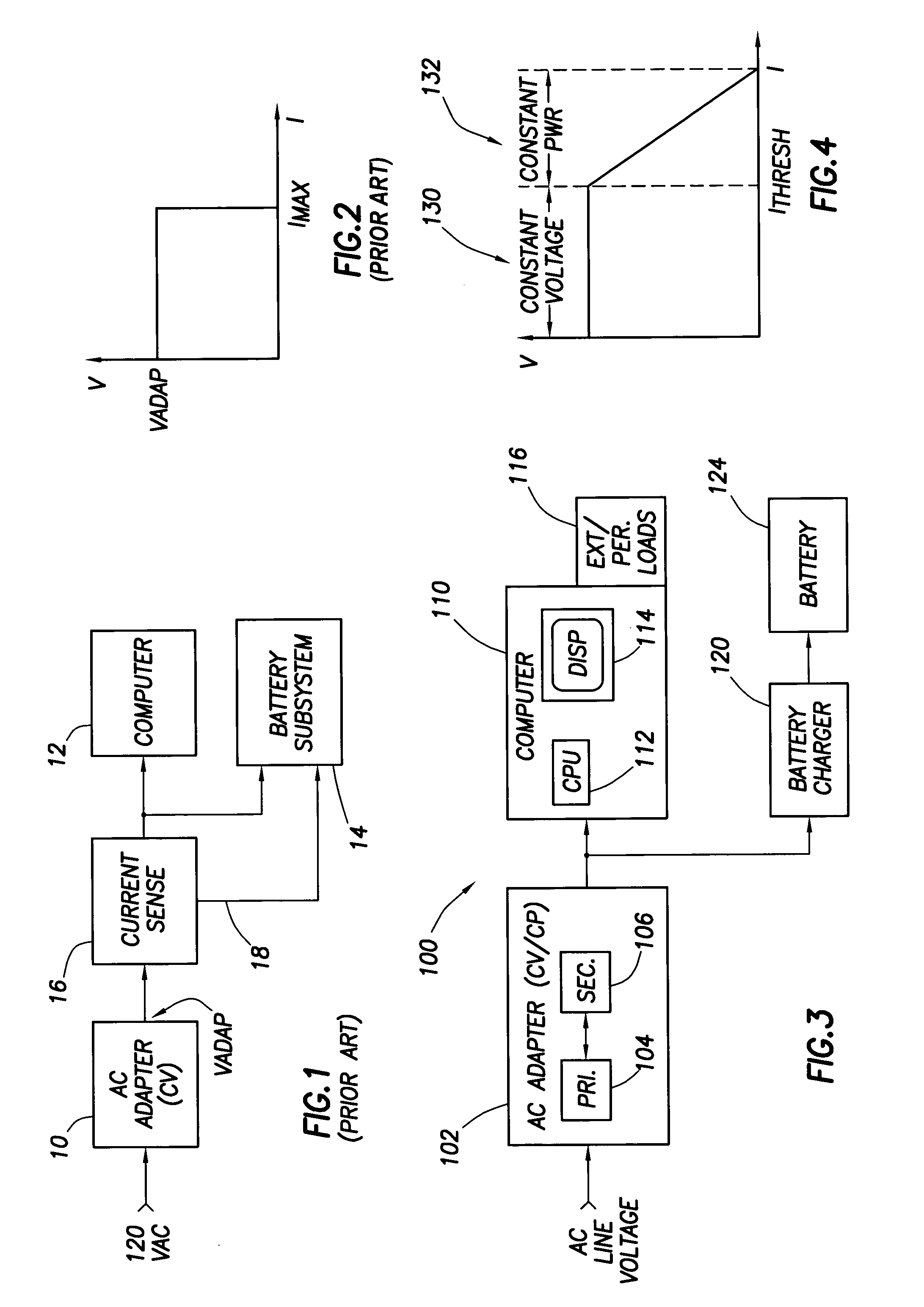 Technique for conveying overload conditions from an AC adapter to a load powered by the adapter