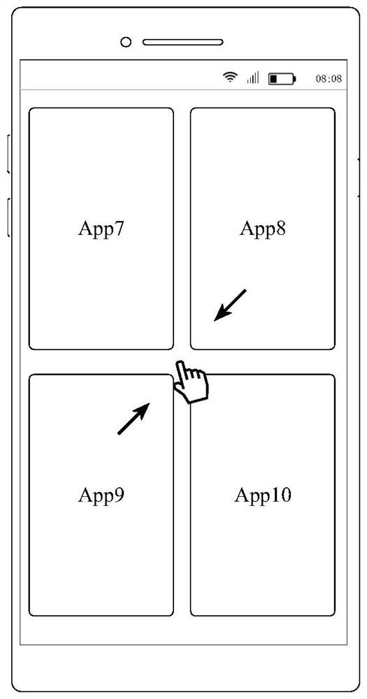 Screen splitting method and device and electronic equipment