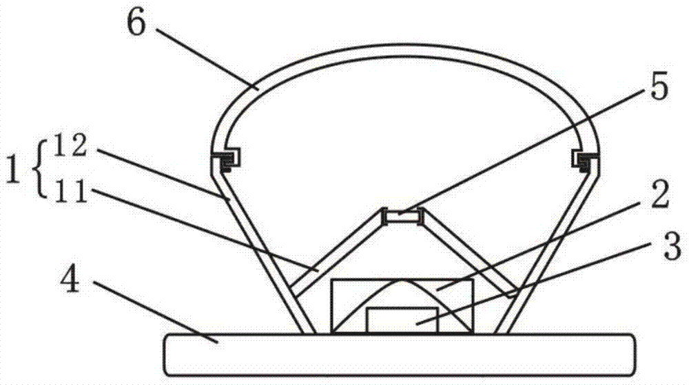 Remote fluorescent LED (Light Emitting Diode) device