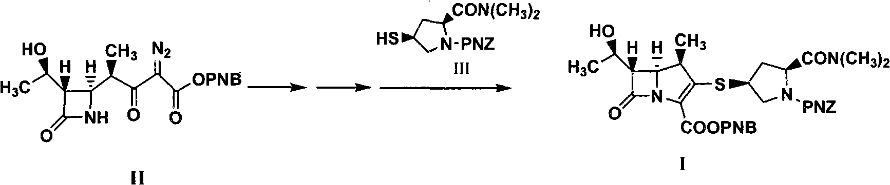 Method for synthesizing meropenem intermediate