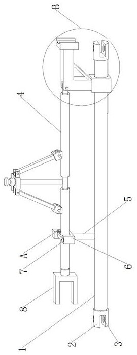 Adjustable disc buckle inclined rod