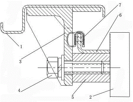 Novel module connecting structure of locomotive