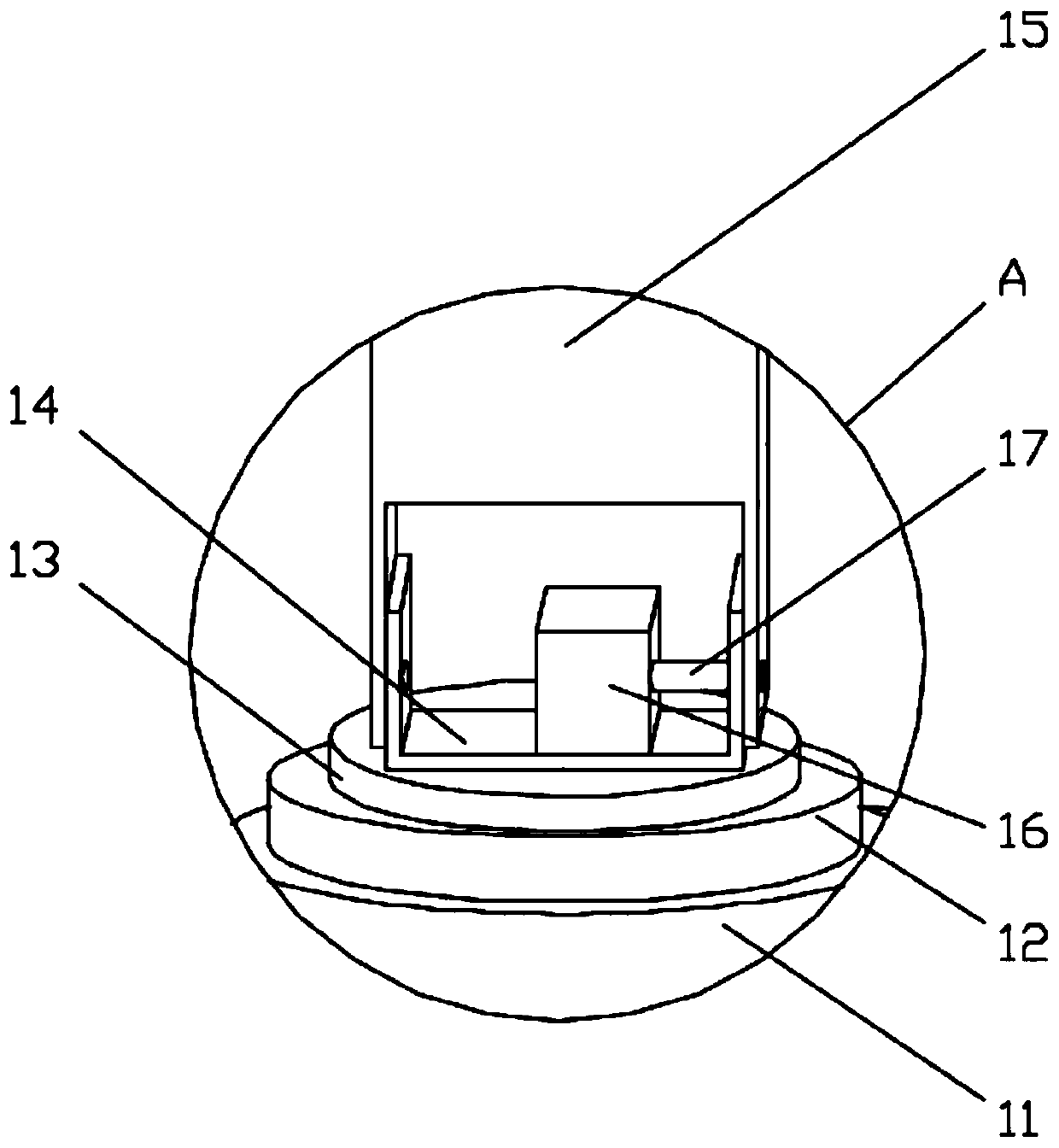 A spraying device for aircraft empennage