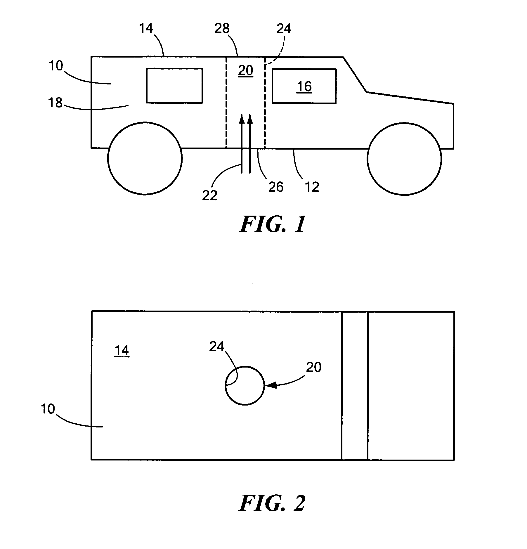 Vehicle with structural vent channels for blast energy and debris dissipation