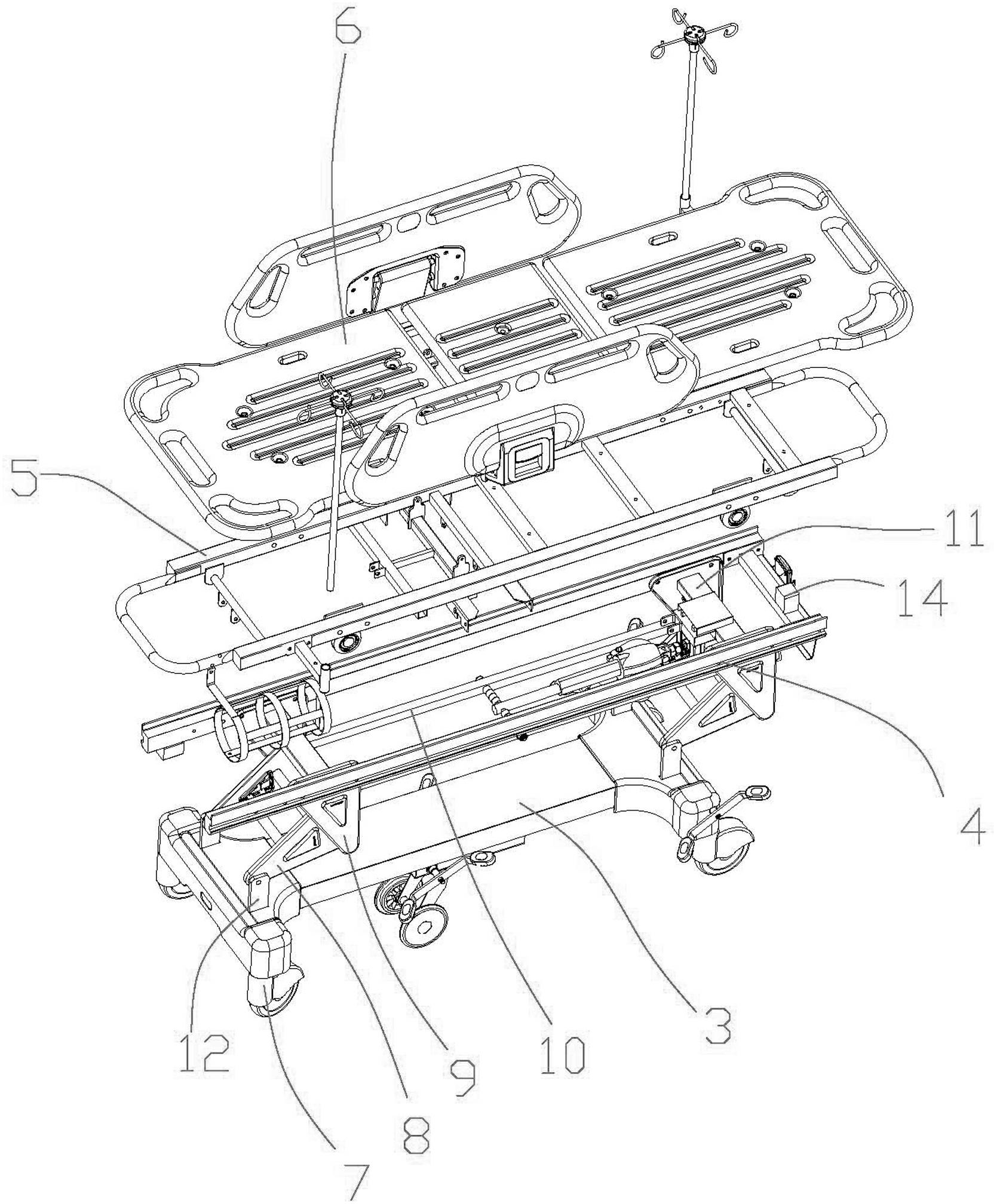 Automatic medical butt-joint cart