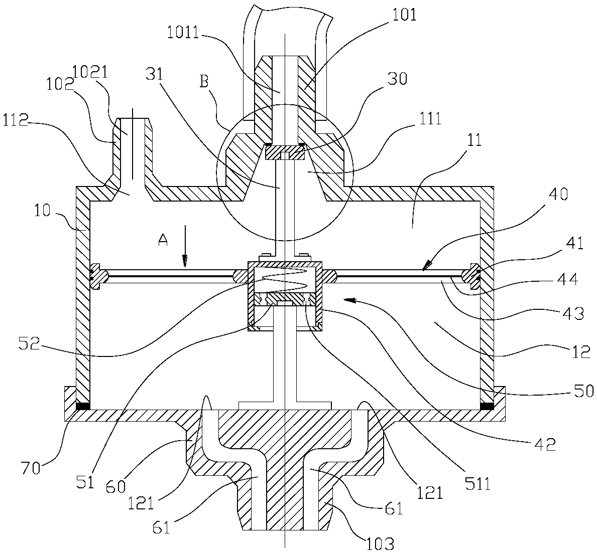 Exhaust control mechanism and blood pressure measurement device