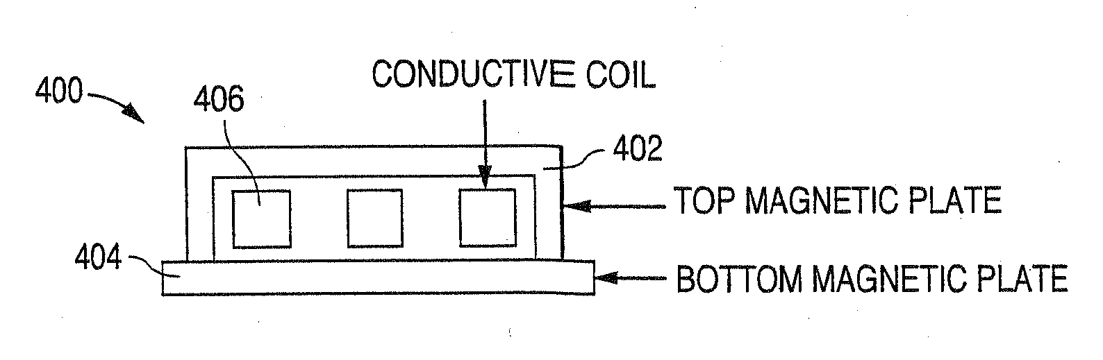 Magnetically enhanced power inductor with self-aligned hard axis magnetic core produced in an applied magnetic field using a damascene process sequence