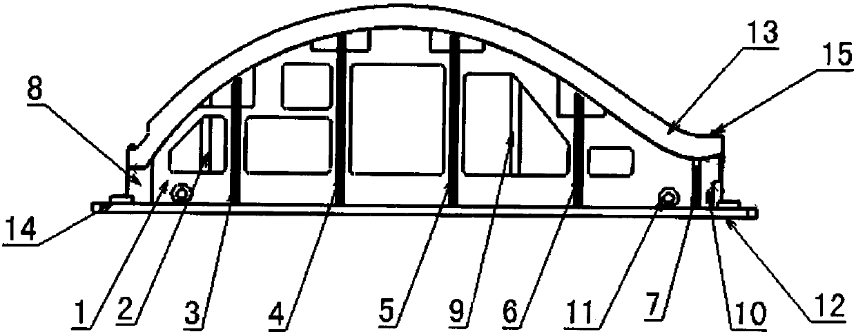 A large thin plate laser cutting fixture and its processing method