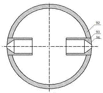 Liquid distribution mixing device used for plate shell type heat exchanger