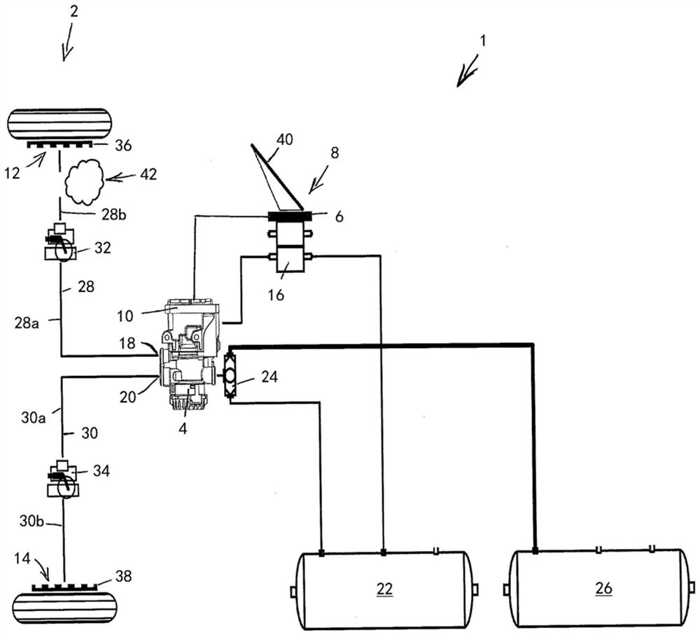 Method for detecting and compensating leaks in a braking device