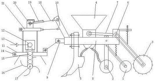 Rotary-tillage seeding machine