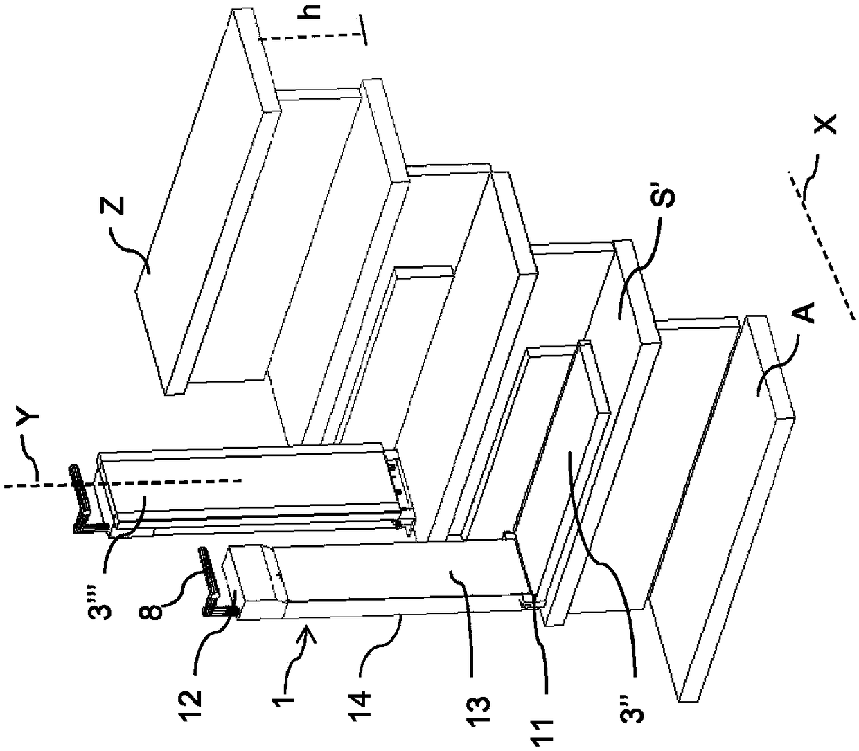 A mobility aid device for overcoming a level difference