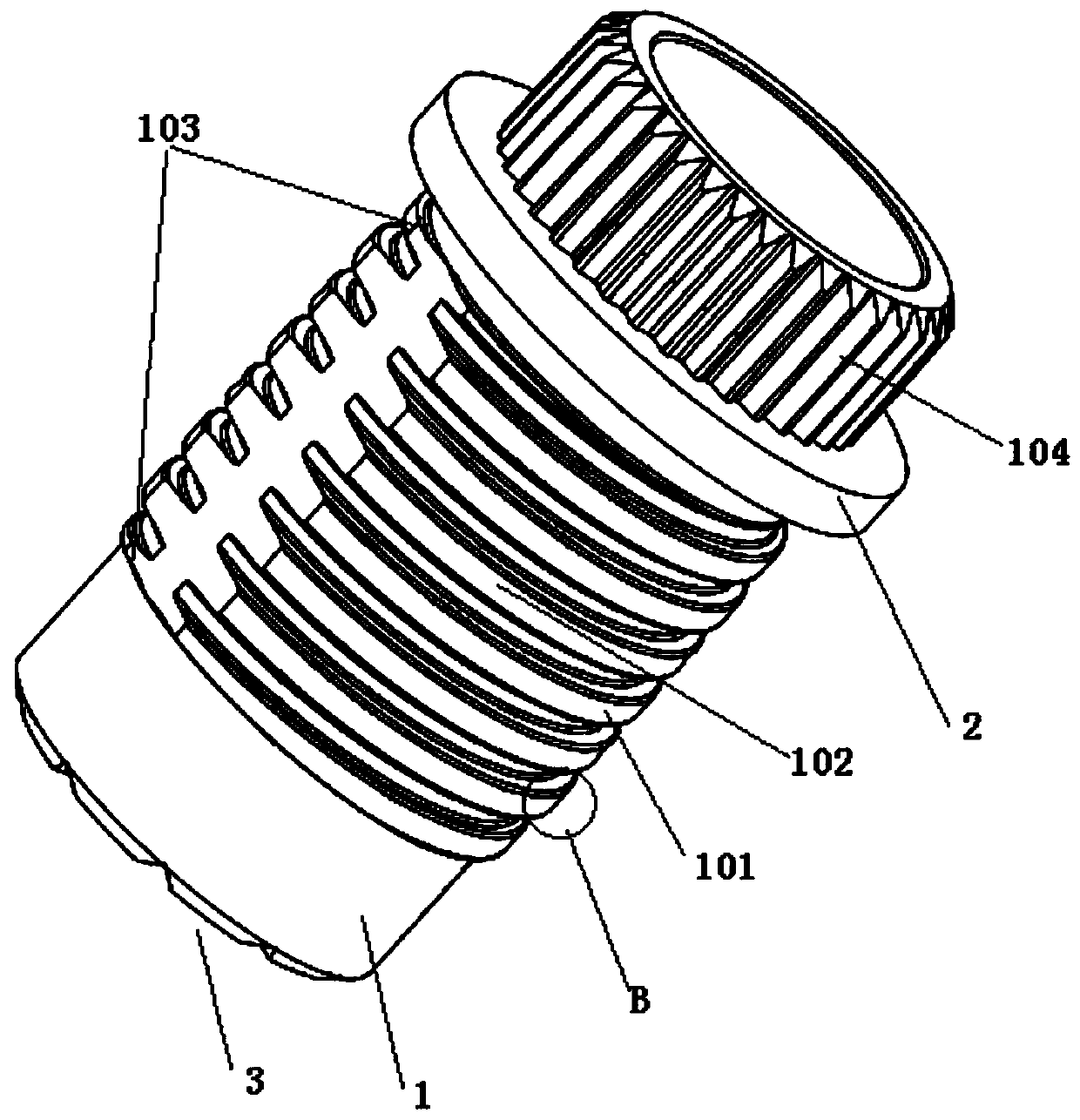 A sampling screw for resistance moisture meter