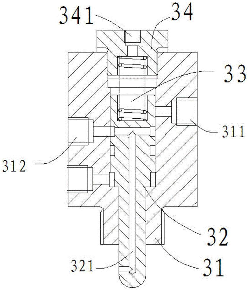 Hydraulic system of vibrating pile driver