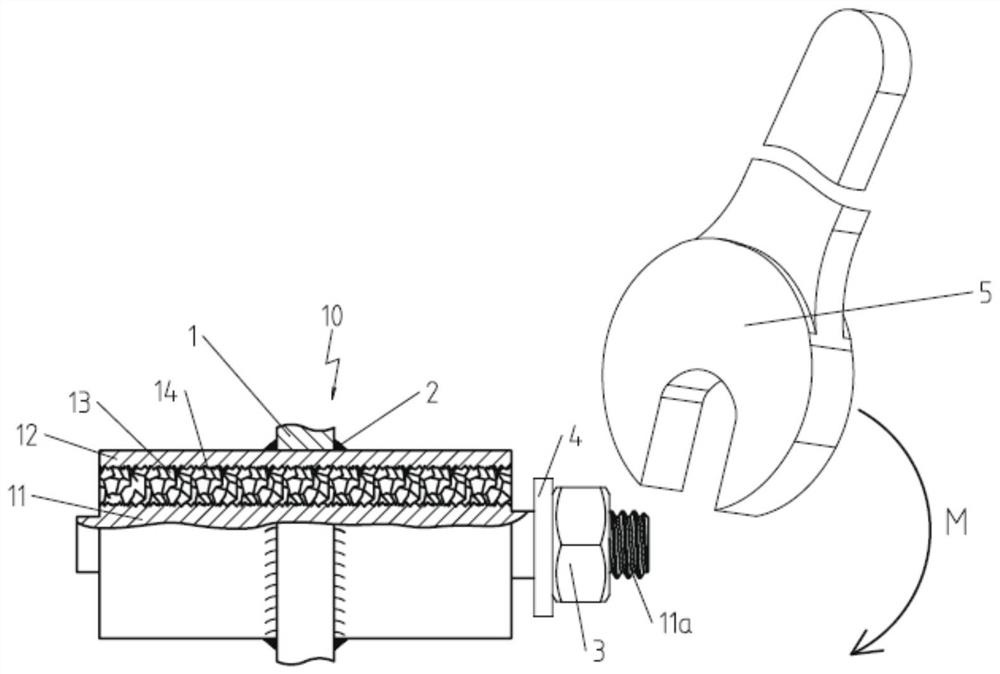 Device with an internal conductor and method for manufacturing such a device