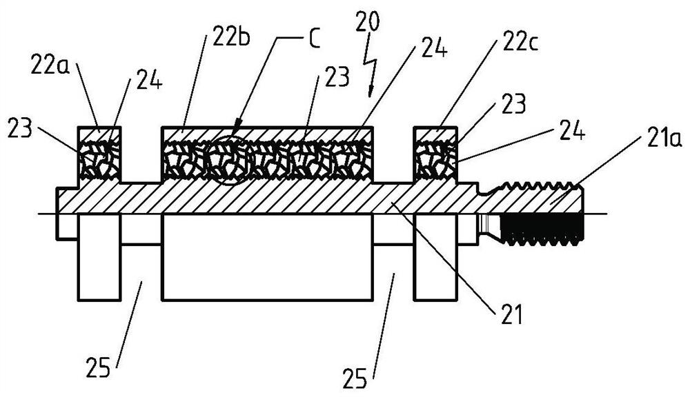 Device with an internal conductor and method for manufacturing such a device