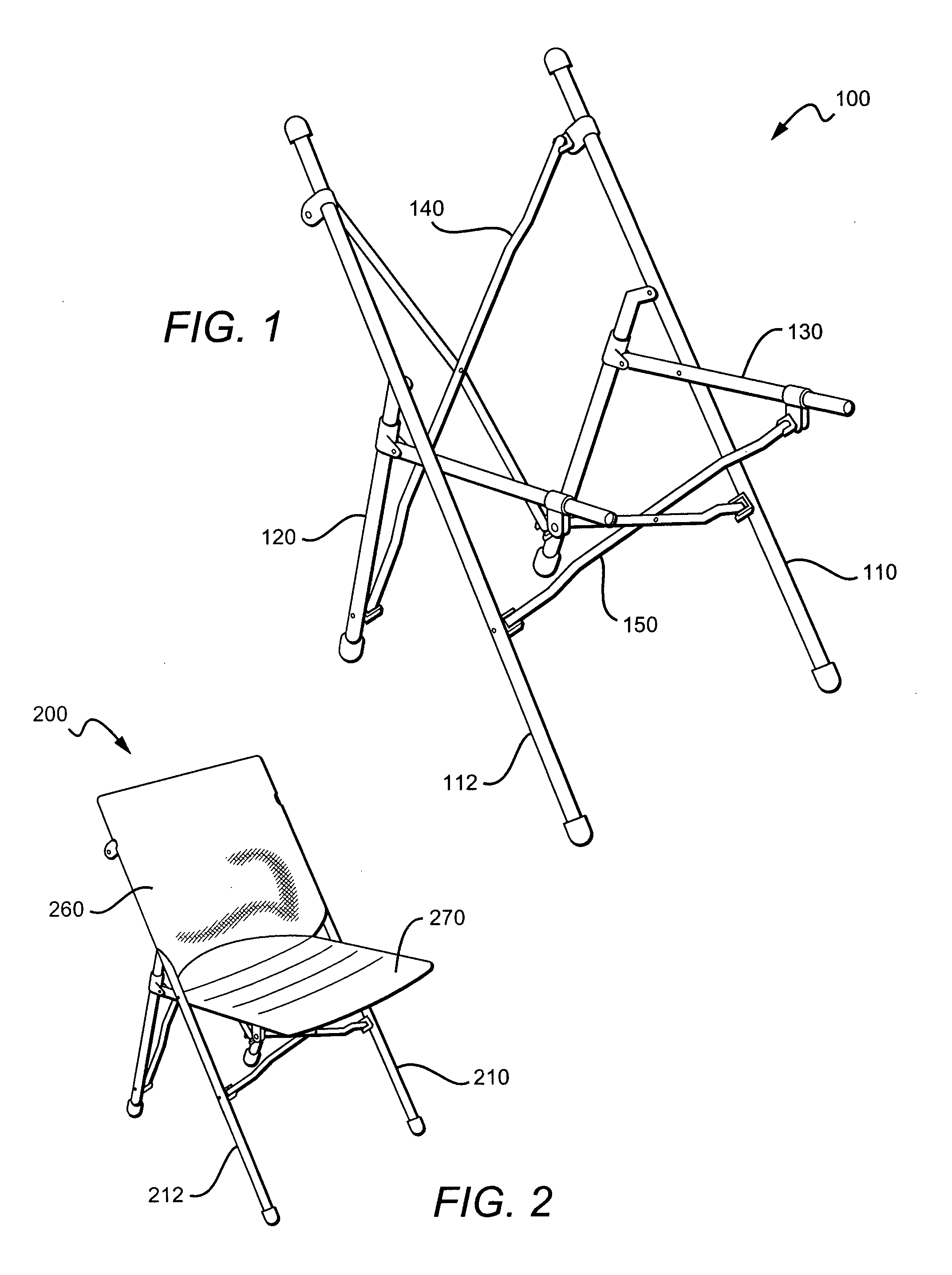 Collapsible chair with tensioned seat