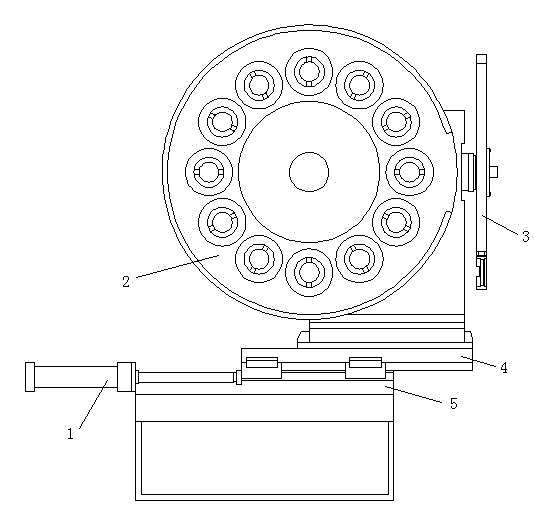 Movable tool magazine of horizontal machining center