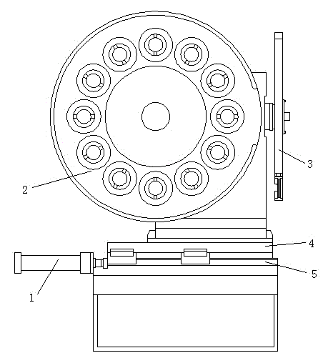 Movable tool magazine of horizontal machining center