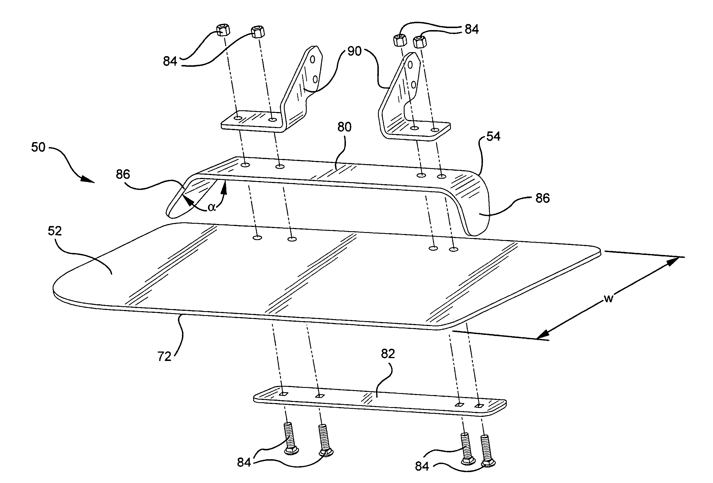 Resilient discharge deflecting chute