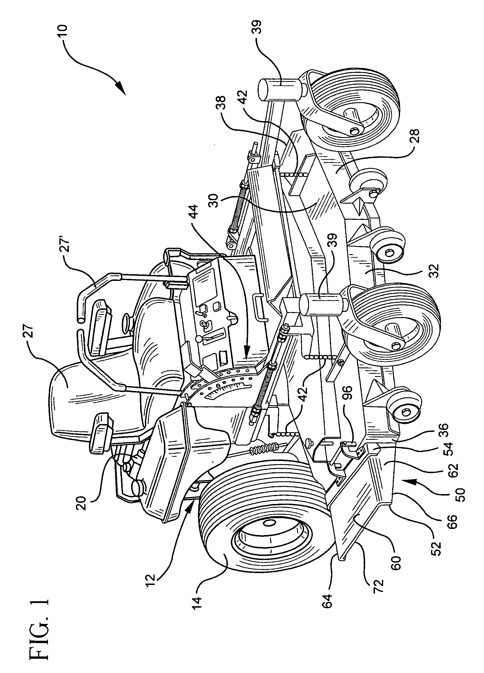 Resilient discharge deflecting chute