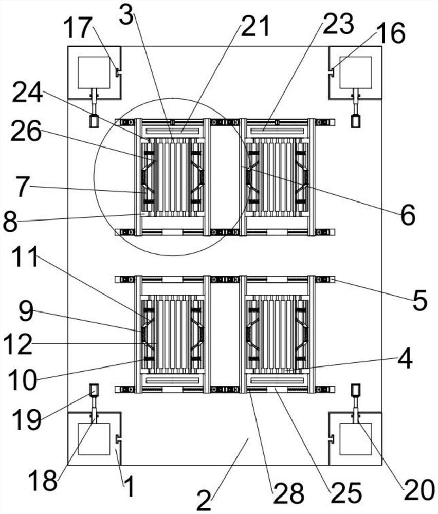 A lifting device for automobile maintenance with automatic alignment function