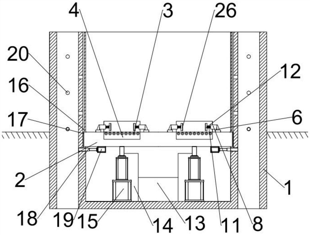 A lifting device for automobile maintenance with automatic alignment function