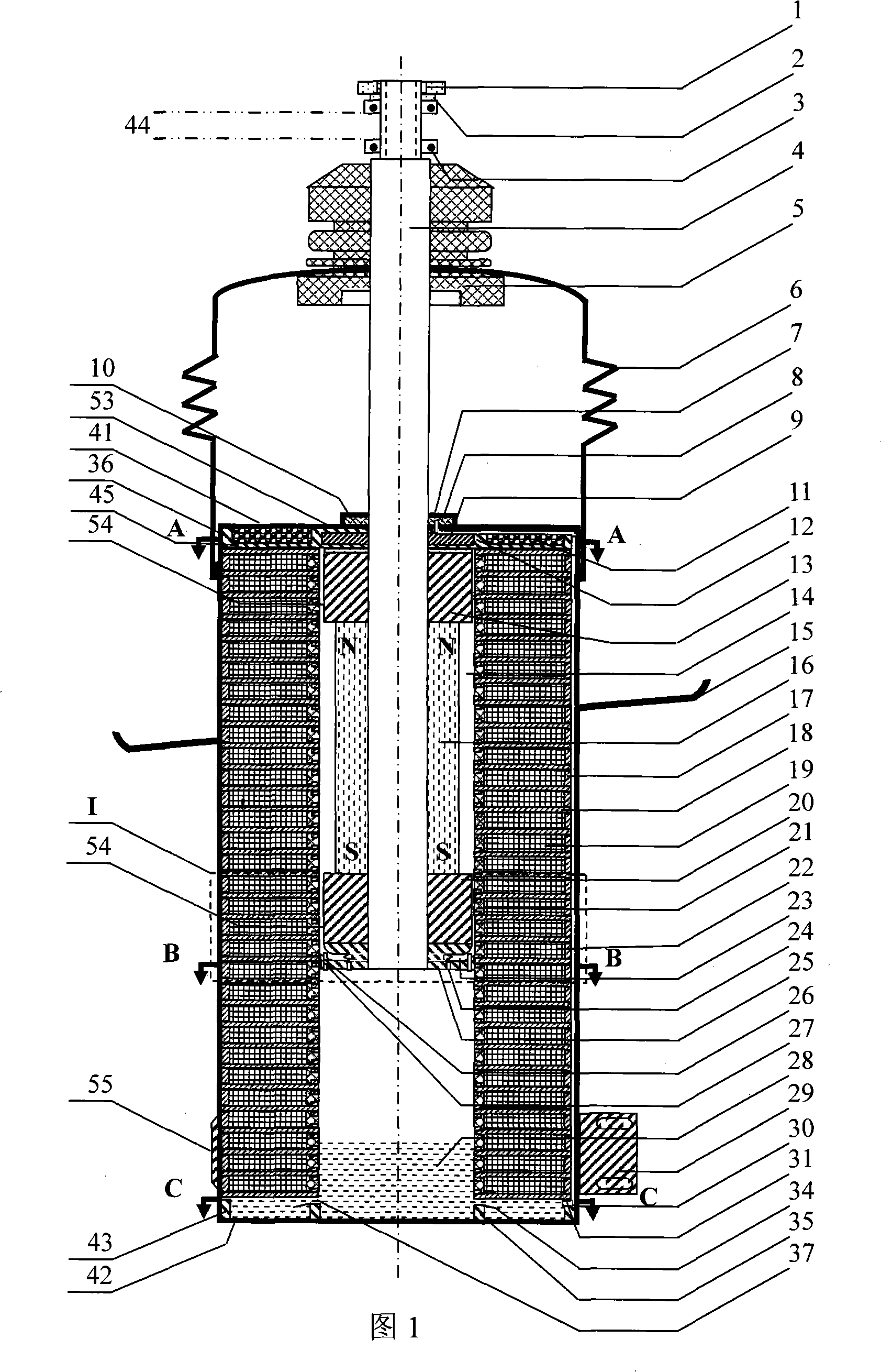 Oscillation damping power collector for automobile