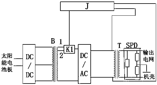 Grid-connected photovoltaic alternating current voltage stabilizer using photovoltaic electricity for active energy supplementation