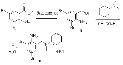 Production method of bromhexine hydrochloride