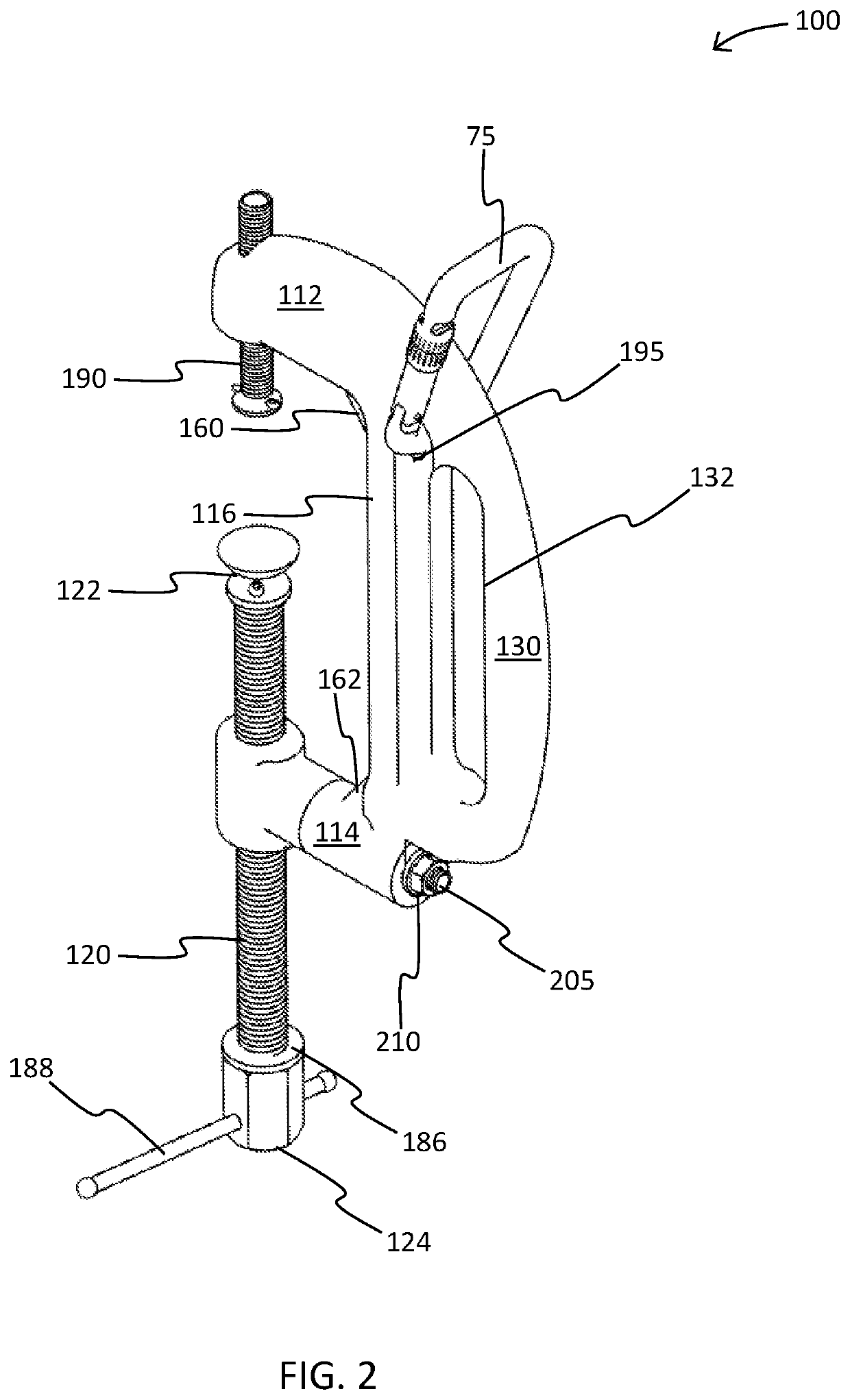 Clamp for use with an impact tool